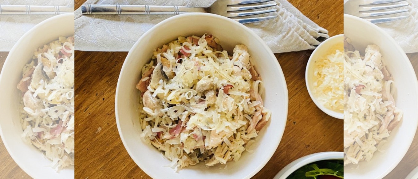 CHICKEN, AND MUSHROOM QUICK RISOTTO