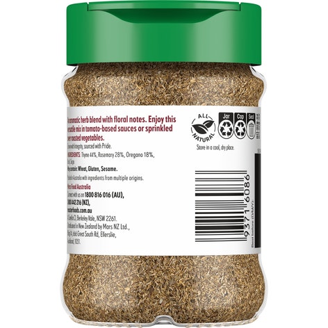 MASTERFOODS Herbs Dried Mixed Herbs 40g Jar