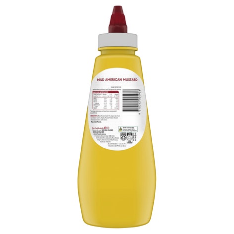 MASTERFOODS Mustard Mild American 550g Squeezy Bottle