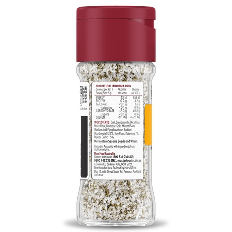 MASTERFOODS Seasoning Roast Vegetable Sprinkle 38g Jar