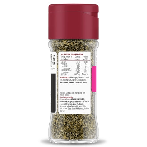 MASTERFOODS Seasoning Tuscan 40g Jar