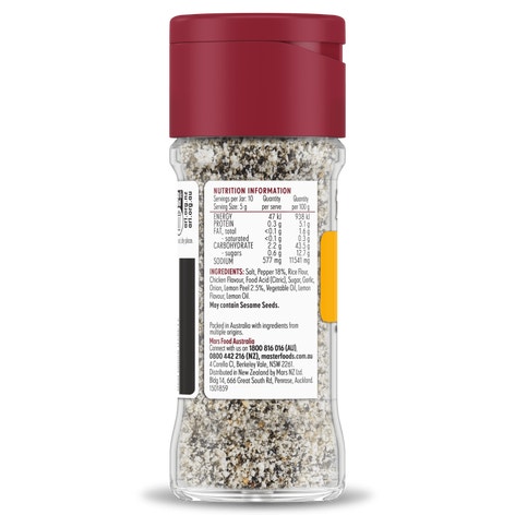 MASTERFOODS Seasoning Lemon Pepper 52g Jar
