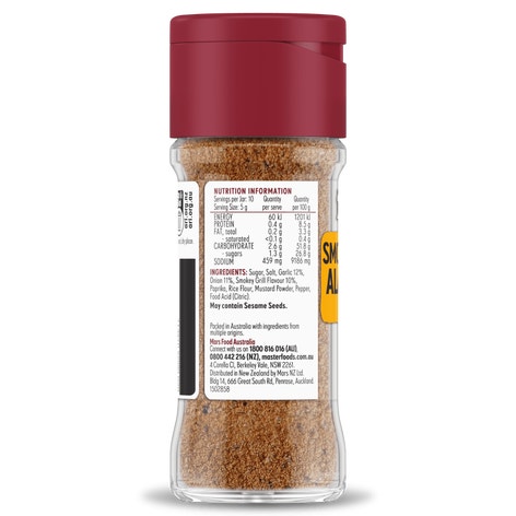 MASTERFOODS Smoked & Charred Alabama Style Rub 52g Jar