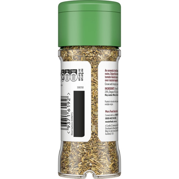 MASTERFOODS Dried Mixed Herbs 10g Jar