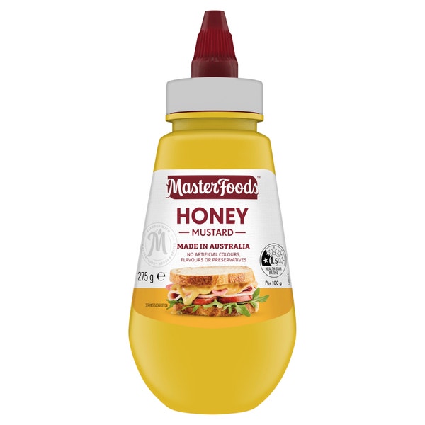 MASTERFOODS Honey Mustard 275g Squeezy Bottle