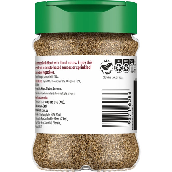 MASTERFOODS Herbs Dried Mixed Herbs 40g Jar