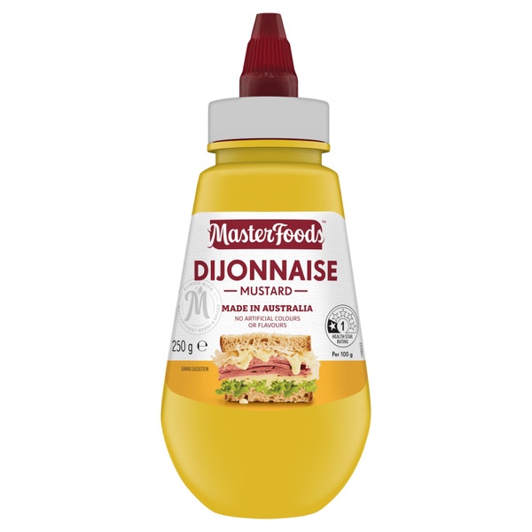 MASTERFOODS Dijonnaise Mustard 250g Squeezy Bottle