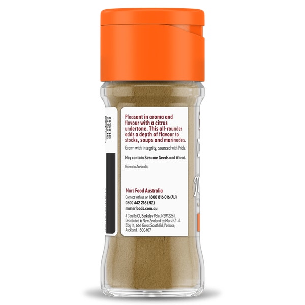 MASTERFOODS Spice Ground Coriander Seeds 25g Jar