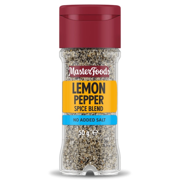 MASTERFOODS Seasoning Lemon Pepper with No Added Salt 50g Jar