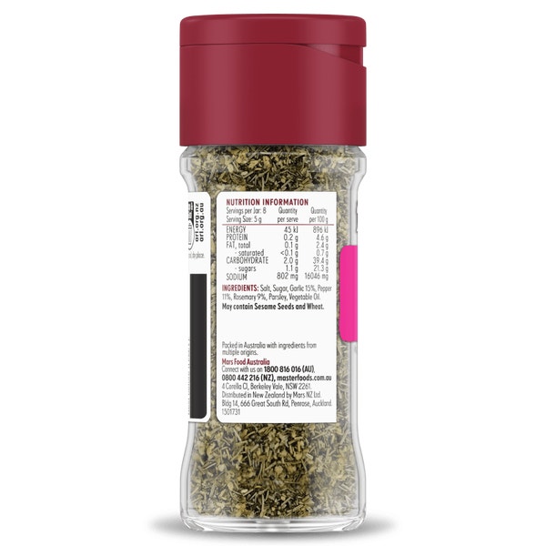 MASTERFOODS Seasoning Tuscan 40g Jar