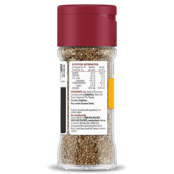 MASTERFOODS Seasoning Garlic Steak 50g Jar